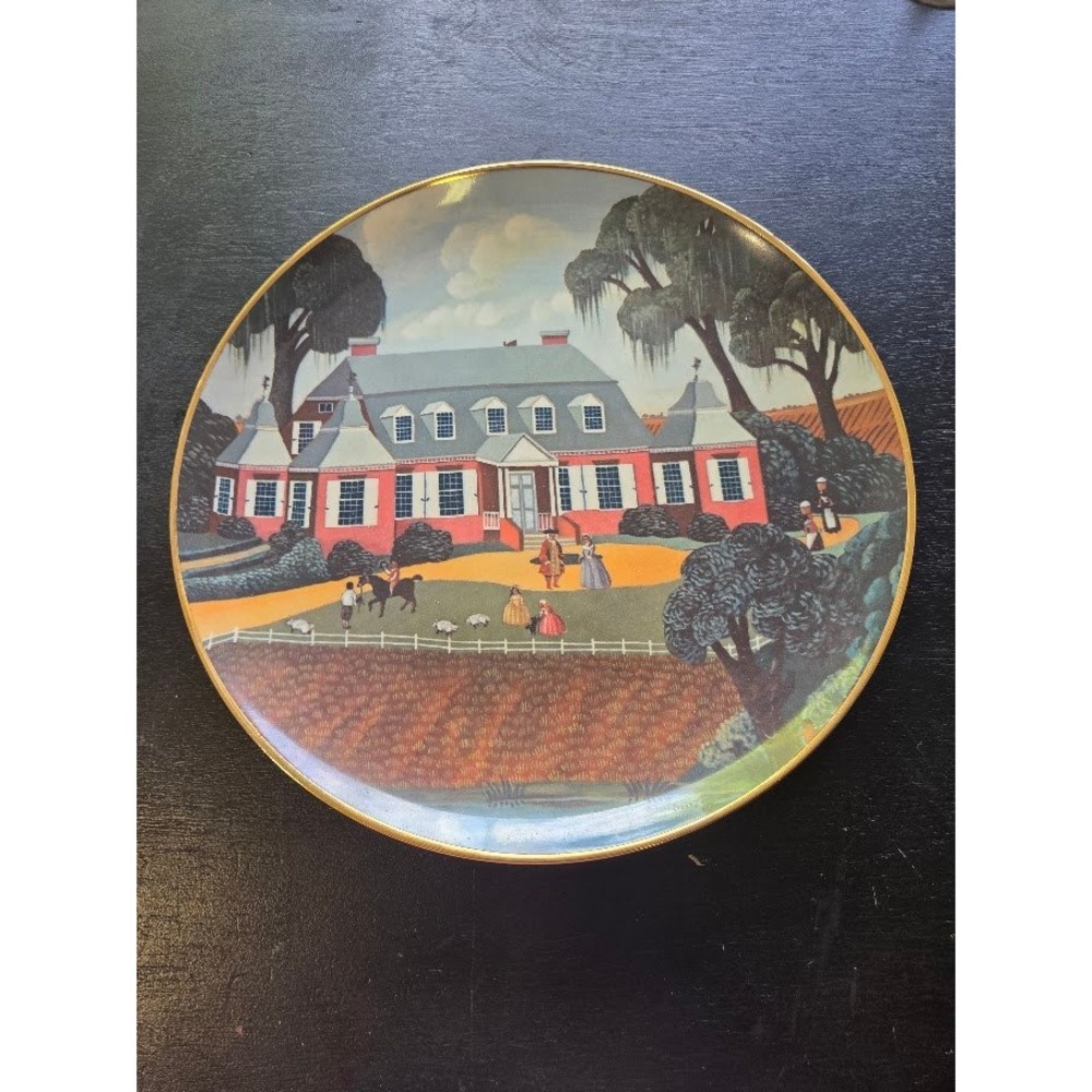 Ridgewood Gorham Colonial Heritage Southern Landmark‎ Collector Plates Set of 4